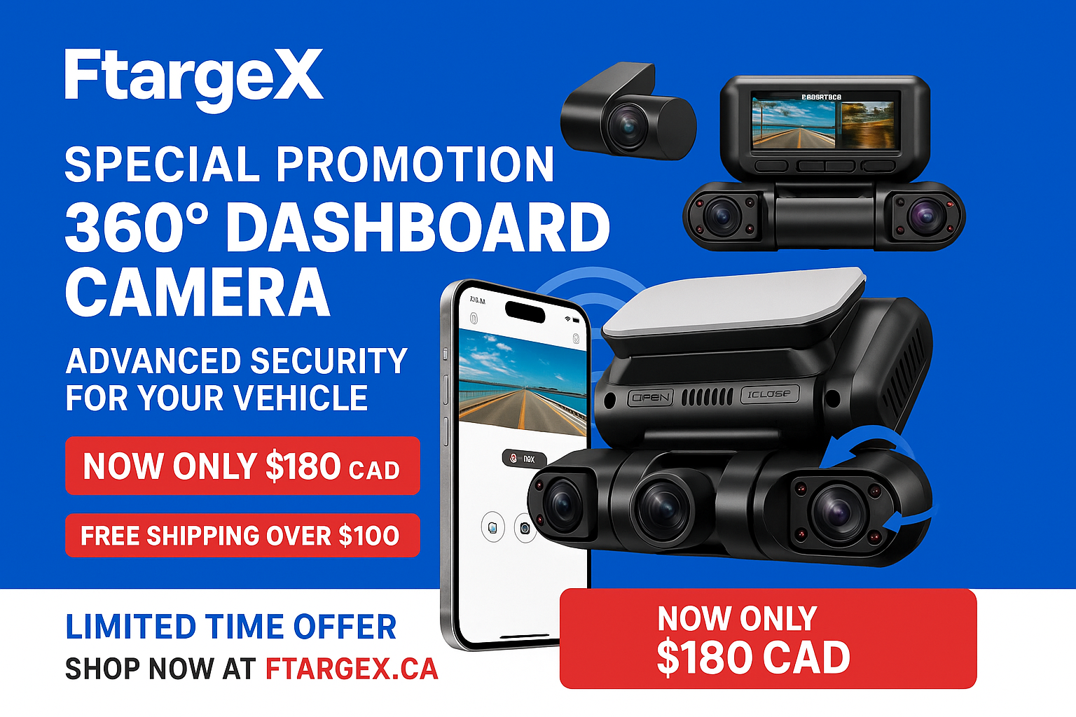 Annonce FtargeX - Caméra 360° en promotion