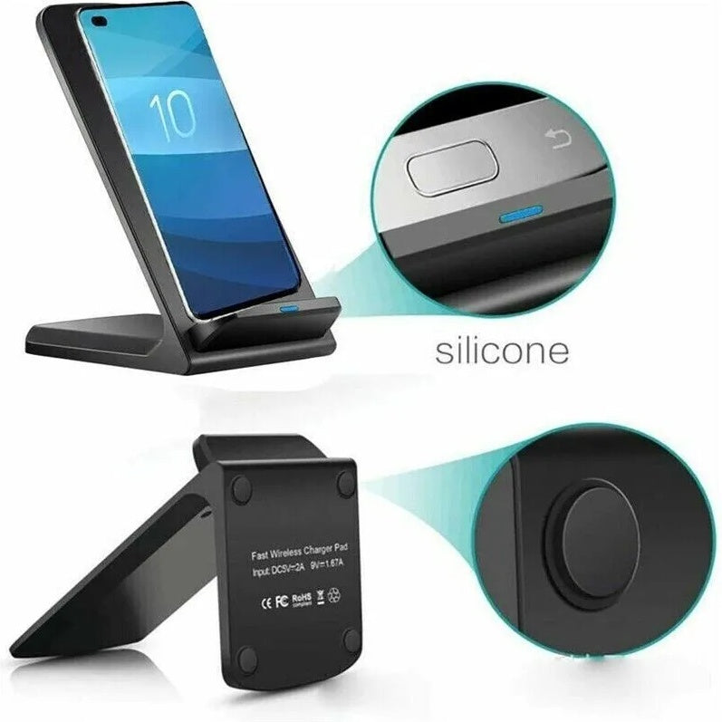 Chargeur Sans Fil Qi Premium - Station Charge Rapide 15W Support Téléphone
