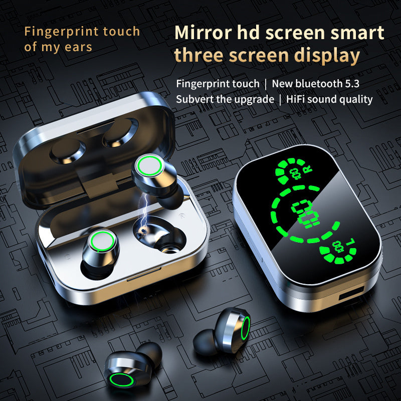 Écouteurs Bluetooth YD03 - TWS Écran Digital Éclairage LED