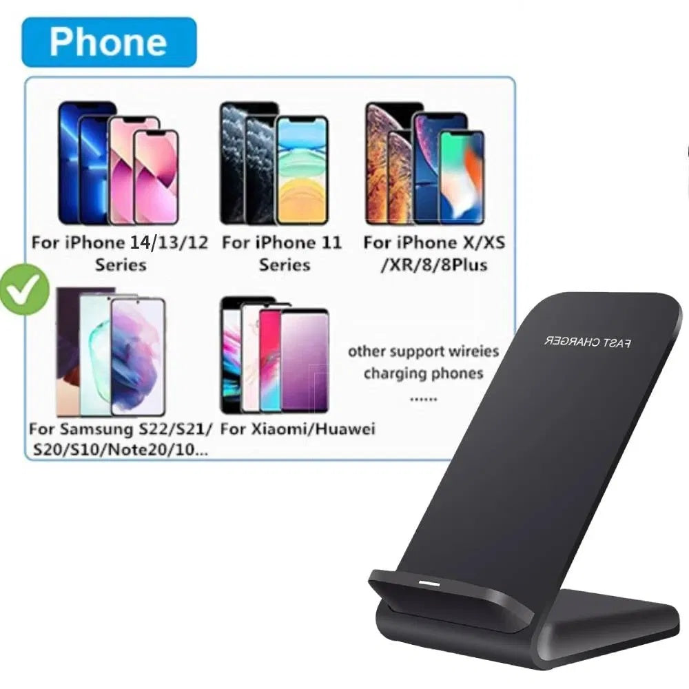 Chargeur Sans Fil Qi Premium - Station Charge Rapide 15W Support Téléphone